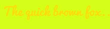 Image with Font Color FFDB0D and Background Color D3FF19